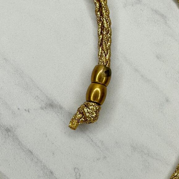 Metallic Gold Braided Tie Belt Small/Medium (S/M) Womens Rope ✨ - Picture 12 of 12